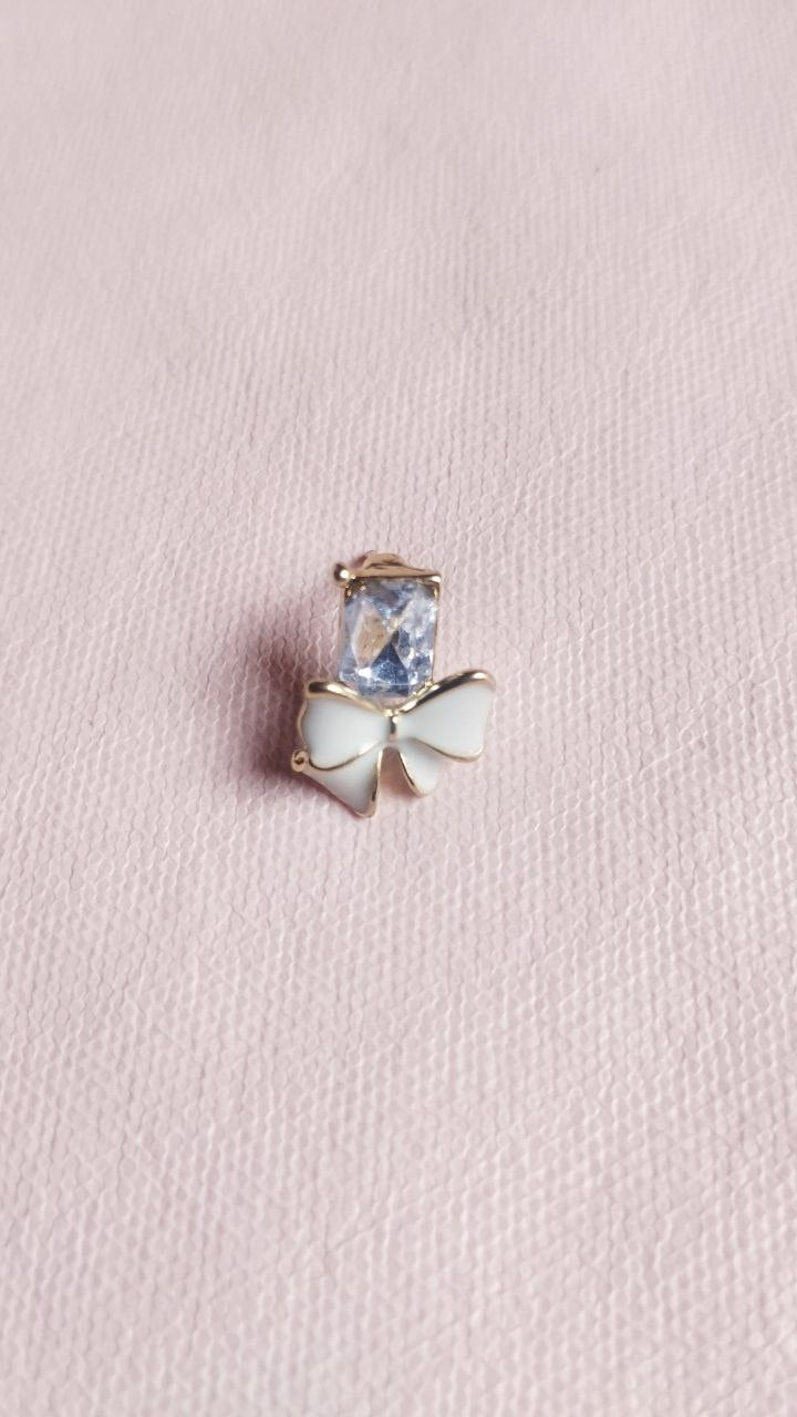 Elegant Bow Crystal Stud Earrings