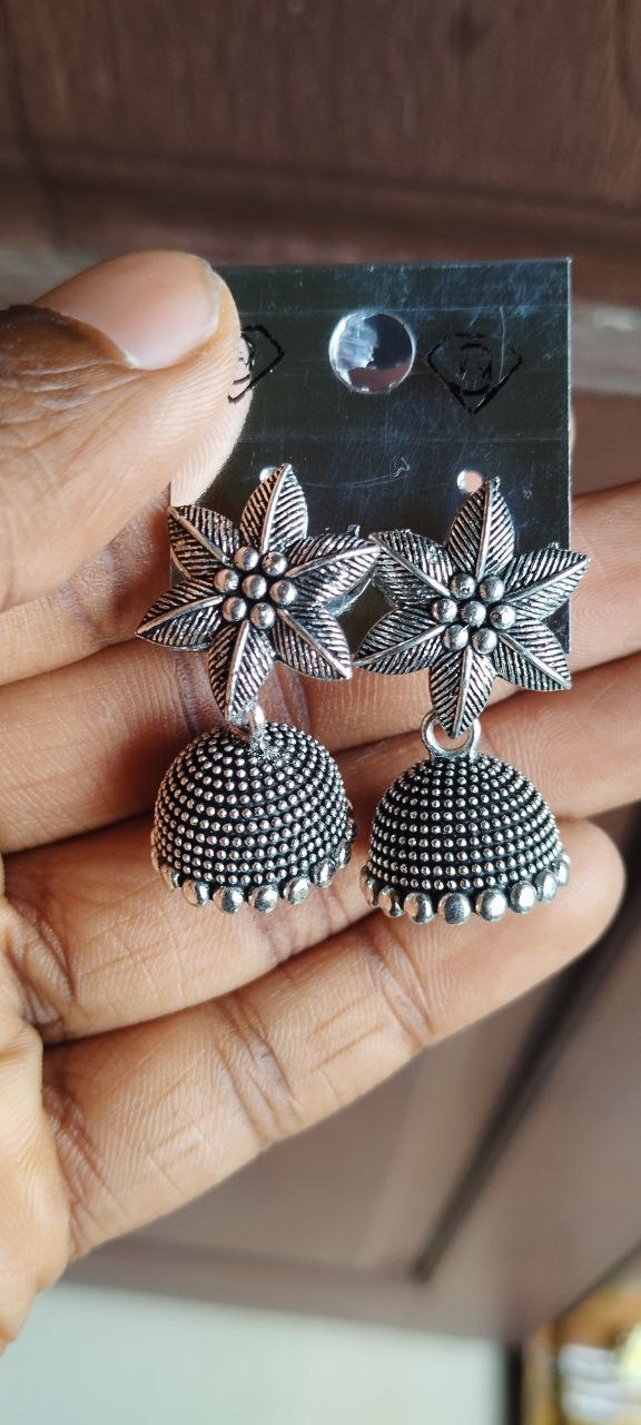 Urban Santhe 10 Combo Oxidized Silver Jhumka Earrings Set for Women & Girls | Traditional & Party Wear Collection