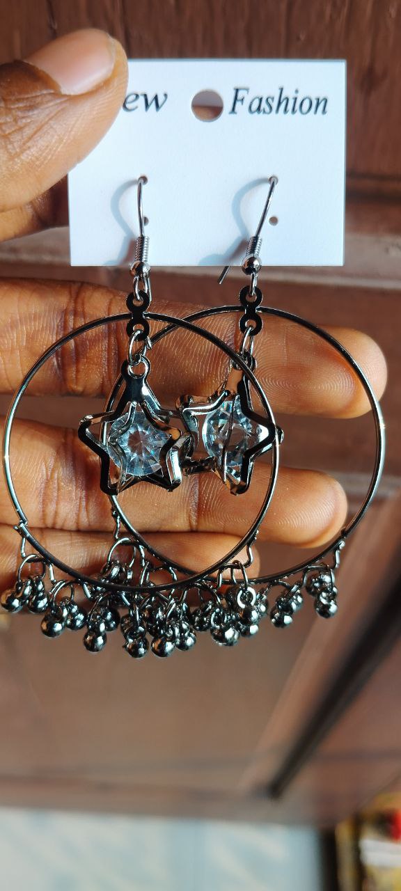 10 Pair Combo Oxidised Jhumka Earrings Set 00124