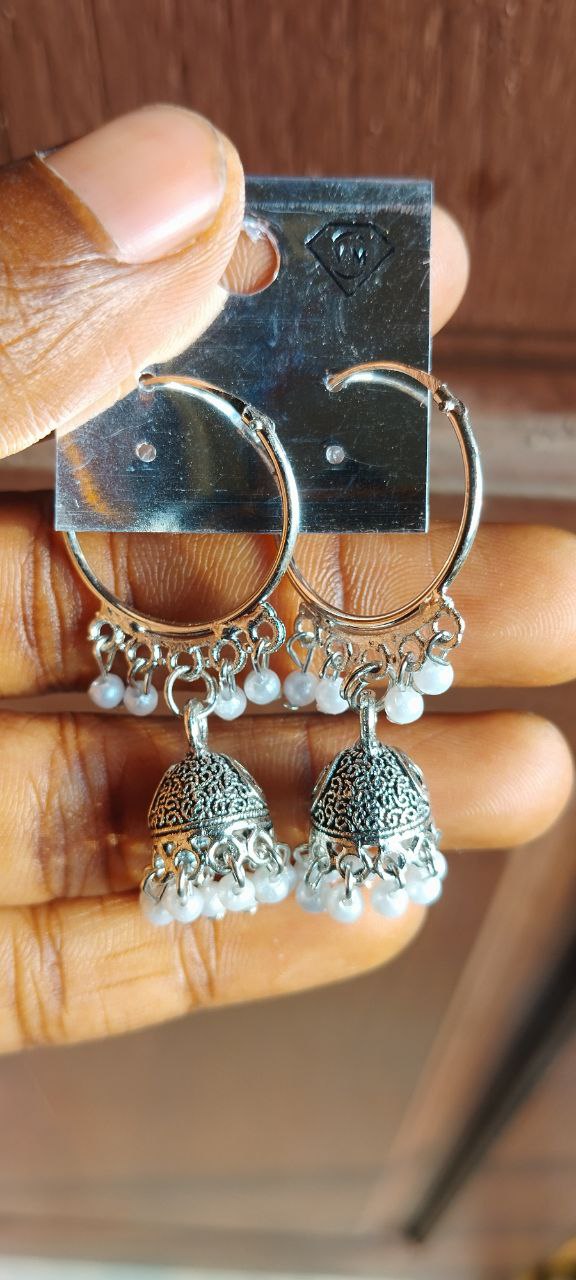 10 Pair Combo Oxidised Jhumka Earrings Set