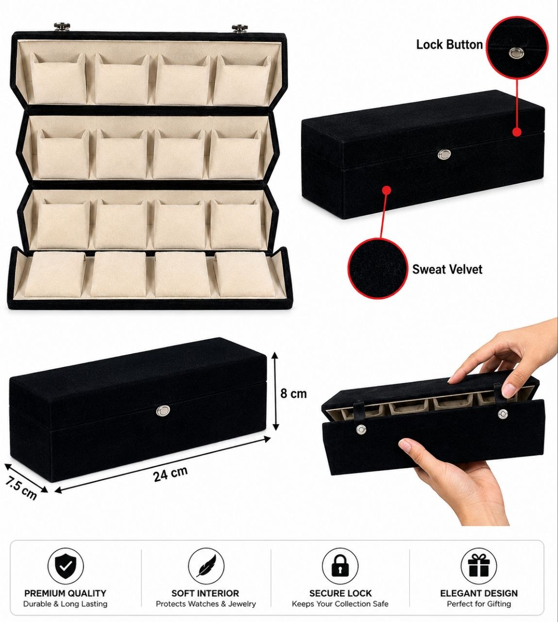 16 pair Earrings with Folding Box