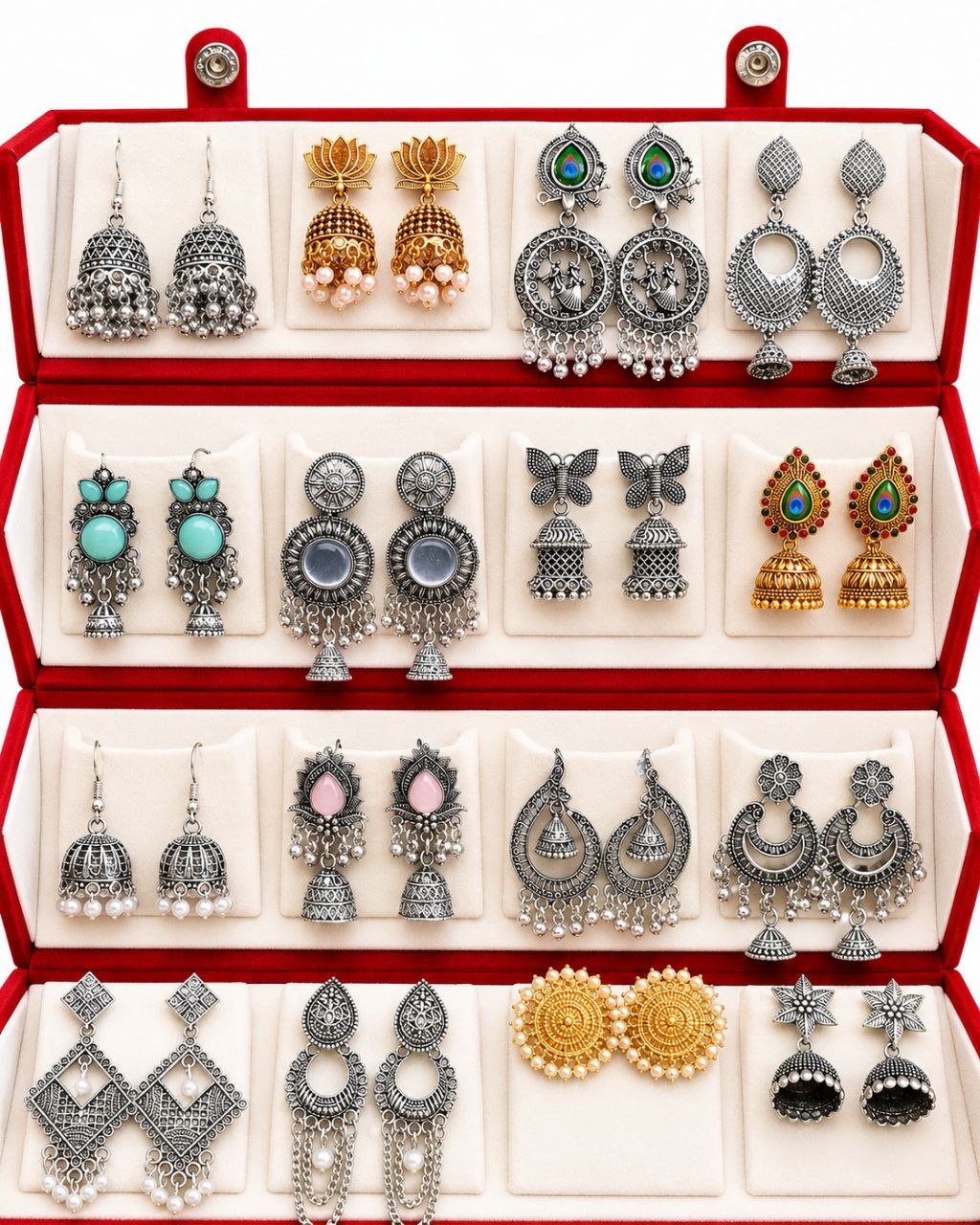 16 pair Earrings with Folding Box