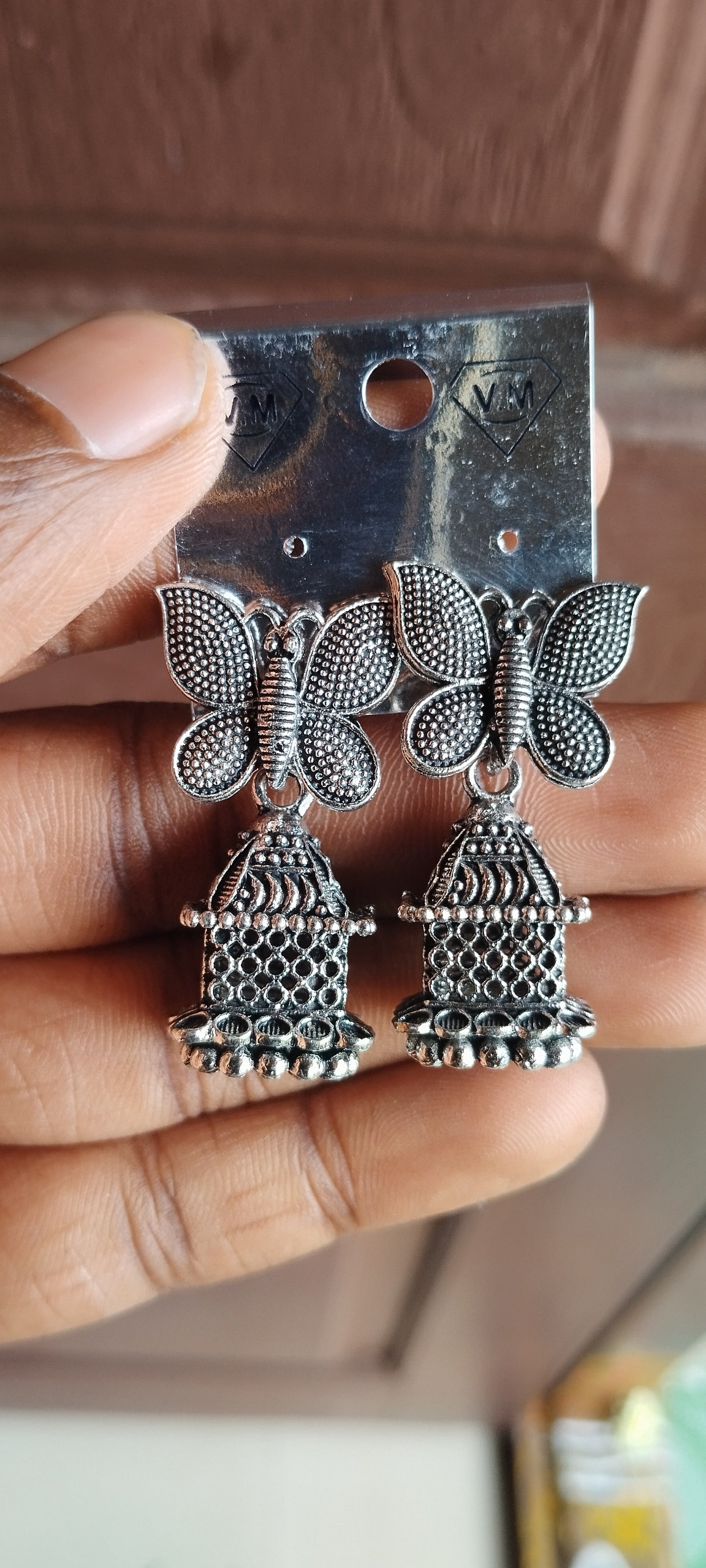 10 Combo Silver Jhumka Earrings Set